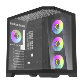 Кутия за компютър Aigo Case ATX - FT418 PRO Black - 7 x 120 mm A-RGB fans included