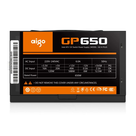 Захранване Aigo PSU 650W Bronze - GP650
