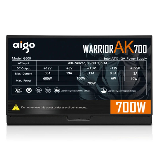Захранване Aigo PSU 700W - Warrior AK700 RGB