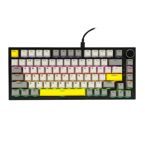 Клавиатура Ajazz Gaming Mechanical Keyboard AK820 - Moon Switches [Linear] (English US), Black, Gray, RGB