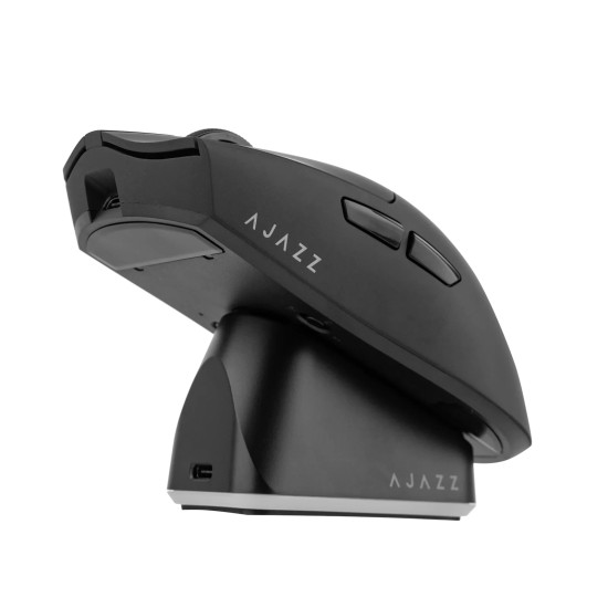 Безжична мишка Ajazz AJ139P V3 MC - Wireless Gaming Mouse - 1K, Magnetic Charging Dock, Black