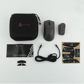 Безжична мишка Ajazz AJ139P V3 MC - Wireless Gaming Mouse - 1K, Magnetic Charging Dock, Black
