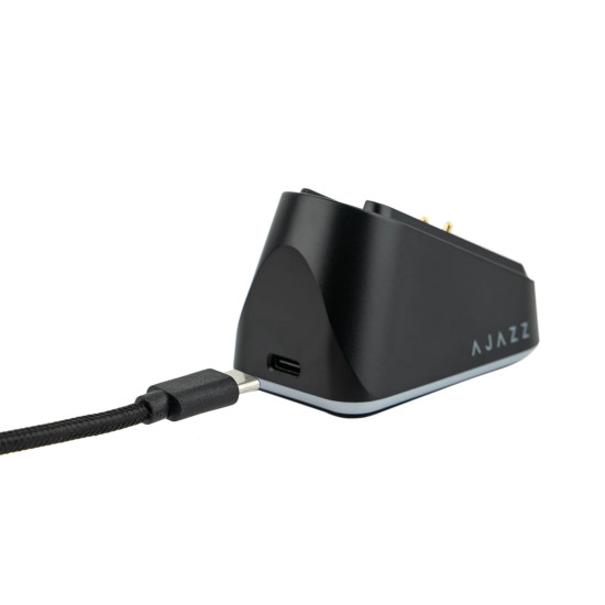 Безжична мишка Ajazz AJ139P V3 MC - Wireless Gaming Mouse - 1K, Magnetic Charging Dock, Black