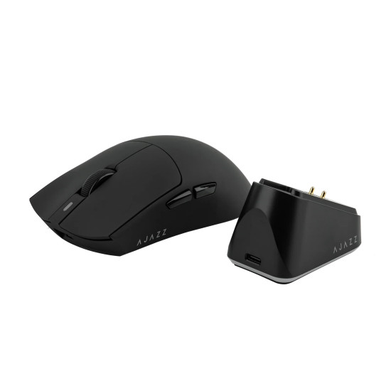 Безжична мишка Ajazz AJ139P V3 MC - Wireless Gaming Mouse - 1K, Magnetic Charging Dock, Black