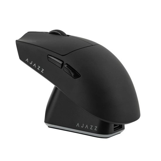 Безжична мишка Ajazz AJ139P V3 MC - Wireless Gaming Mouse - 1K, Magnetic Charging Dock, Black