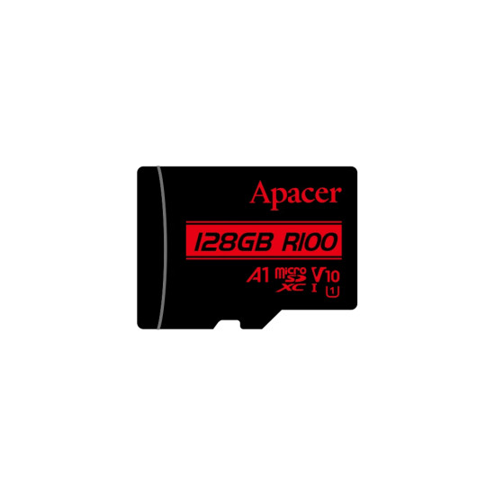 Карта памет Apacer microSDXC 128GB UHS-I U1 V10 A1 Class10, Adapter - AP128GMCSX10UB-R