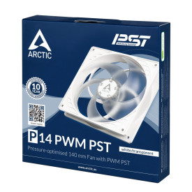 Вентилатор Arctic Fan 140mm P14 PWM PST (White/Transparent) - 200-1700rpm