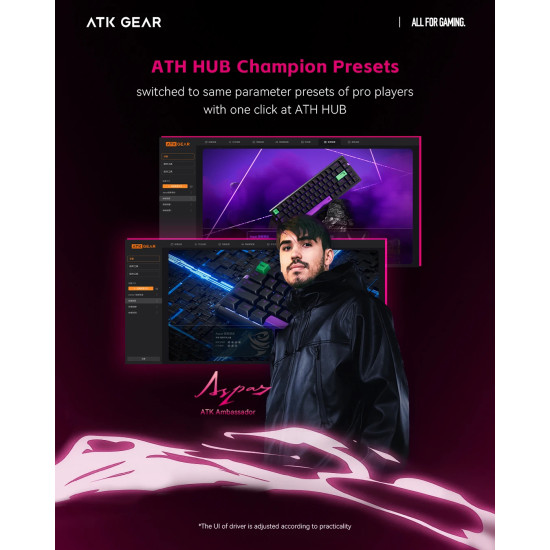 Клавиатура ATK Professional Gaming Mechanical Keyboard RS6 Ultra - 8K, TTC RGB Magneto Switches [Linear] - White Shadow