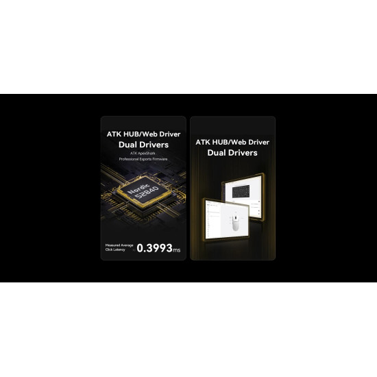 Безжична мишка ATK BLAZING SKY X1 ULTIMATE - 8K, White