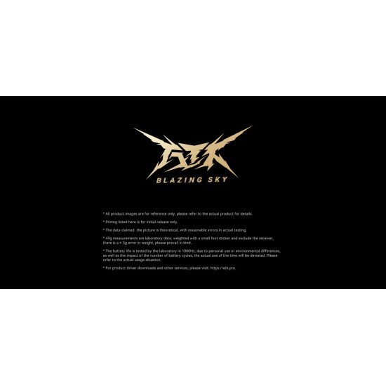 Безжична мишка ATK BLAZING SKY X1 ULTIMATE - 8K, White