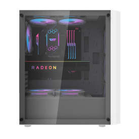 Кутия за компютър Darkflash Case ATX - DK351 White - 4 fans included