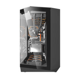 Кутия за компютър Darkflash Case ATX - DY470 Shadow Black - 4 x 120 mm Infinity Mirror Fans