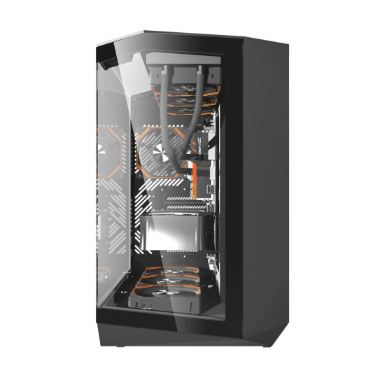 Кутия за компютър Darkflash Case ATX - DY470 Shadow Black - 4 x 120 mm Infinity Mirror Fans