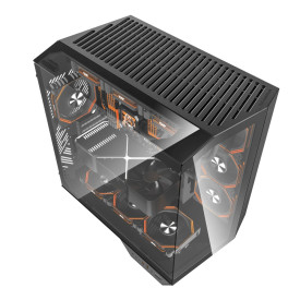Кутия за компютър Darkflash Case ATX - DY470 Shadow Black - 4 x 120 mm Infinity Mirror Fans