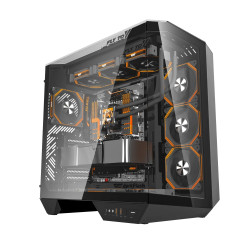 Кутия за компютър Darkflash Case ATX - DY470 Shadow Black - 4 x 120 mm Infinity Mirror Fans