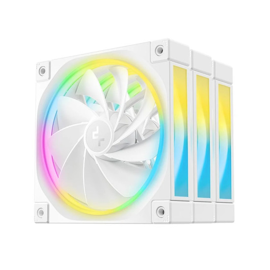 Комплект вентилатори DeepCool Fan Pack 3-in-1 3x120 mm - FL12R White, Reverse, Addressable RGB Комплект вентилатори DeepCool Fan Pack 3-in-1 3x120 mm - FL12R White, Reverse, Addressable RGB