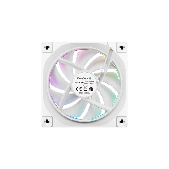 Комплект вентилатори DeepCool Fan Pack 3-in-1 3x120 mm - FL12R White, Reverse, Addressable RGB