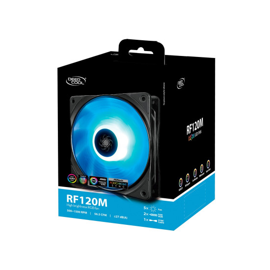 Комплект вентилатори DeepCool Fan Pack 5-in-1 5x120mm RF120M RGB