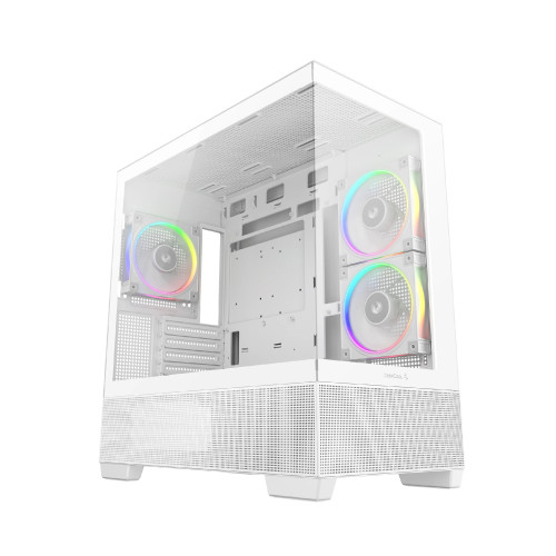Кутия за компютър DeepCool Case ATX - CG380 3F WH - 3 ARGB Fans, USB-C