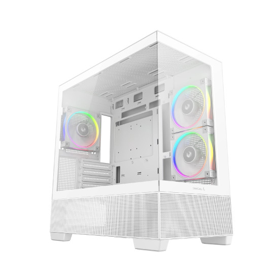 Кутия за компютър DeepCool Case ATX - CG380 3F WH - 3 ARGB Fans, USB-C