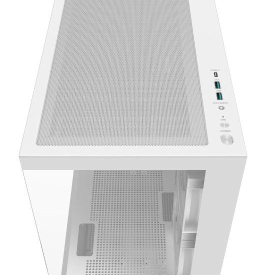 Кутия за компютър DeepCool Case ATX - CG380 3F WH - 3 ARGB Fans, USB-C