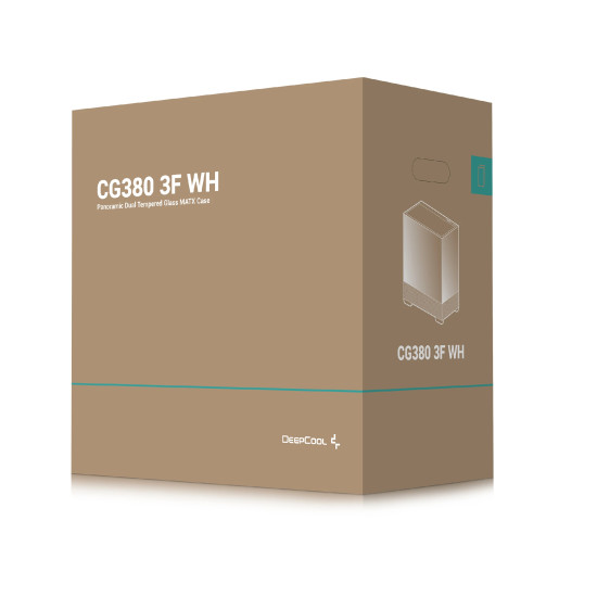 Кутия за компютър DeepCool Case ATX - CG380 3F WH - 3 ARGB Fans, USB-C