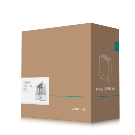Кутия за компютър DeepCool Case ATX - CH690 DIGITAL White