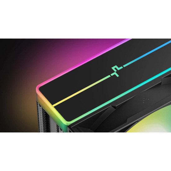 Охладител за процесор DeepCool CPU Cooler AG400 Black - Addressable RGB V2 - LGA1851/AM5
