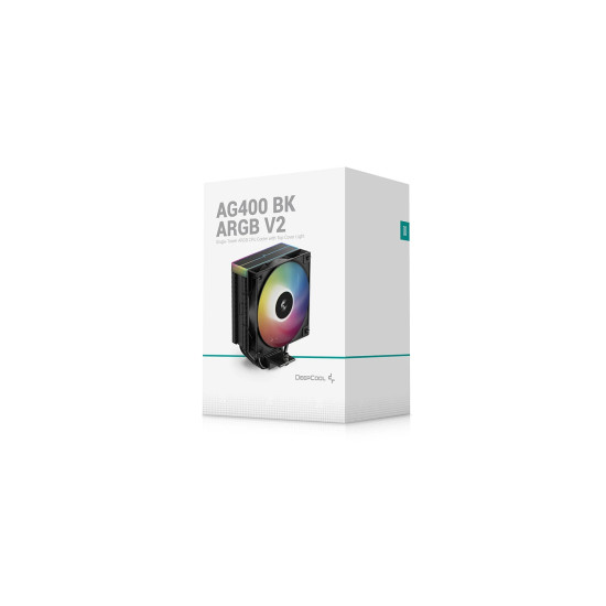 Охладител за процесор DeepCool CPU Cooler AG400 Black - Addressable RGB V2 - LGA1851/AM5