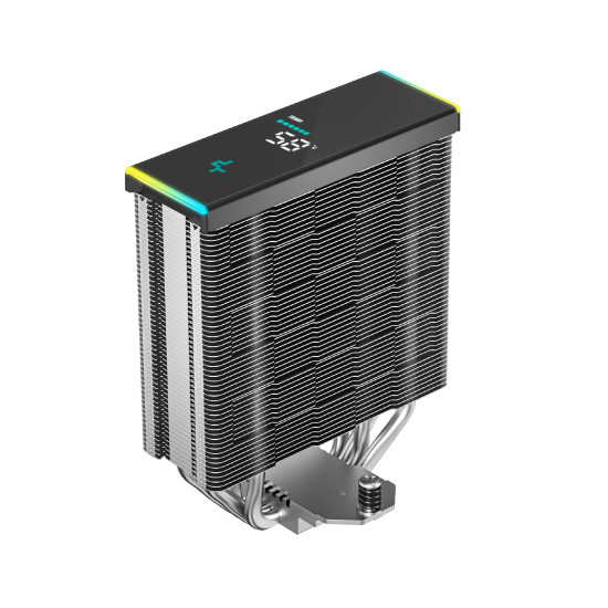 Охладител за процесор DeepCool AK400 Digital, 120mm, 2.4 инча Display, ARGB