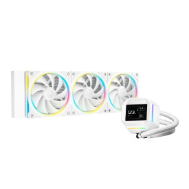 Водно охлаждане DeepCool LM360 WH, 2.4 инча IPS Display, 3x120mm, ARGB