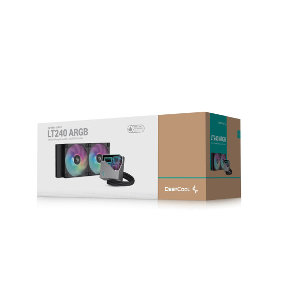 Водно охлаждане DeepCool Water Cooling LT240 - Addressable RGB, Infinity mirror design - LGA1851/AM5
