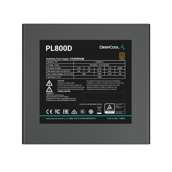 Захранване DeepCool PSU ATX 3.0 800W Bronze - PL800-D