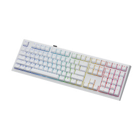 Безжична клавиатура Ducky Professional Gaming Mechanical Keyboard One X Wireless White - Ducky AI Switches [Linear], Bluetooth, 2.4