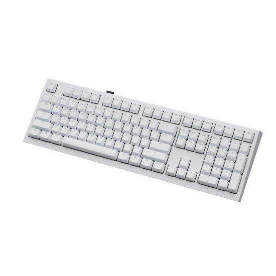 Безжична клавиатура Ducky Professional Gaming Mechanical Keyboard One X Wireless White - Ducky AI Switches [Linear], Bluetooth, 2.4