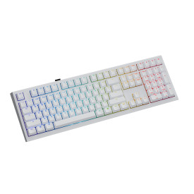 Безжична клавиатура Ducky Professional Gaming Mechanical Keyboard One X Wireless White - Ducky AI Switches [Linear], Bluetooth, 2.4