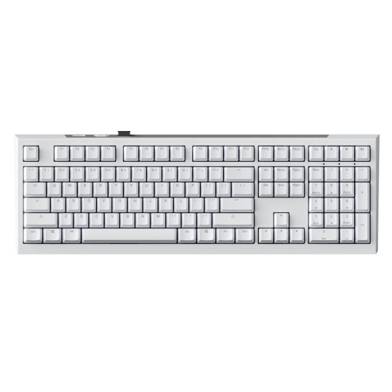 Безжична клавиатура Ducky Professional Gaming Mechanical Keyboard One X Wireless White - Ducky AI Switches [Linear], Bluetooth, 2.4