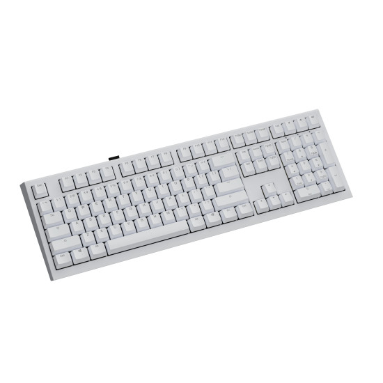Безжична клавиатура Ducky Professional Gaming Mechanical Keyboard One X Wireless White - Ducky AI Switches [Linear], Bluetooth, 2.4