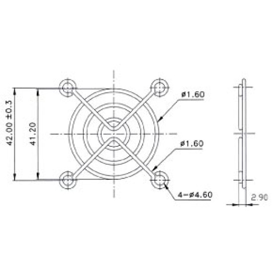 Решетка за вентилатор Evercool Fan Grill Metal - 80mm