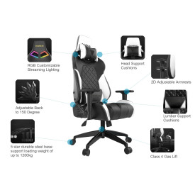 Геймърски стол Gamdias Gaming Chair - ACHILLES E1-L Red RGB