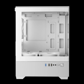 Кутия за компютър Gamdias Case mATX - AURA GC9M White - 3 x 120 mm A-RGB, Tempered Glass