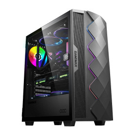 Кутия за компютър Gamemax Case EATX - Diamond COC Black - Addressable RGB