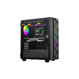 Кутия за компютър Gamemax Case EATX - Diamond COC Black - Addressable RGB
