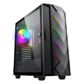 Кутия за компютър Gamemax Case EATX - Diamond COC Black - Addressable RGB