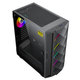 Кутия за компютър Gamemax Case EATX - Diamond COC Black - Addressable RGB