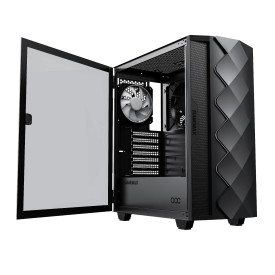 Кутия за компютър Gamemax Case EATX - Diamond COC Black - Addressable RGB