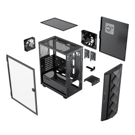 Кутия за компютър Gamemax Case EATX - Diamond COC Black - Addressable RGB