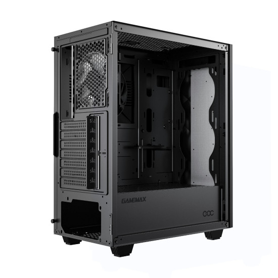 Кутия за компютър Gamemax Case EATX - Diamond COC Black - Addressable RGB