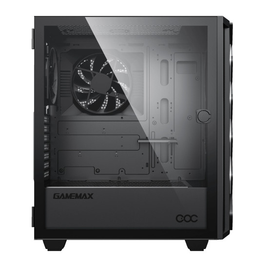 Кутия за компютър Gamemax Case EATX - Diamond COC Black - Addressable RGB