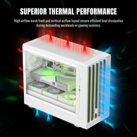 Кутия за компютър Gamemax Case mATX - CLAW 360 WH